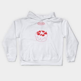 Strawberry Chiffon Cake Kids Hoodie